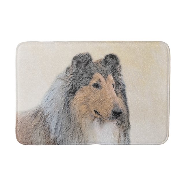 Collie (rough) Painting (grov) - Cute Original Hun Badrumsmatta (Framsidan)