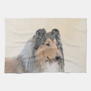 Collie (rough) Painting (grov) - Cute Original Hun Kökshandduk