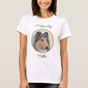 Collie (rough) Painting (grov) - Cute Original Hun T Shirt