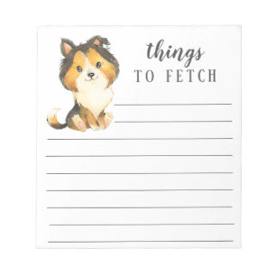 Collie Sak to Fetch Anteckningsblock