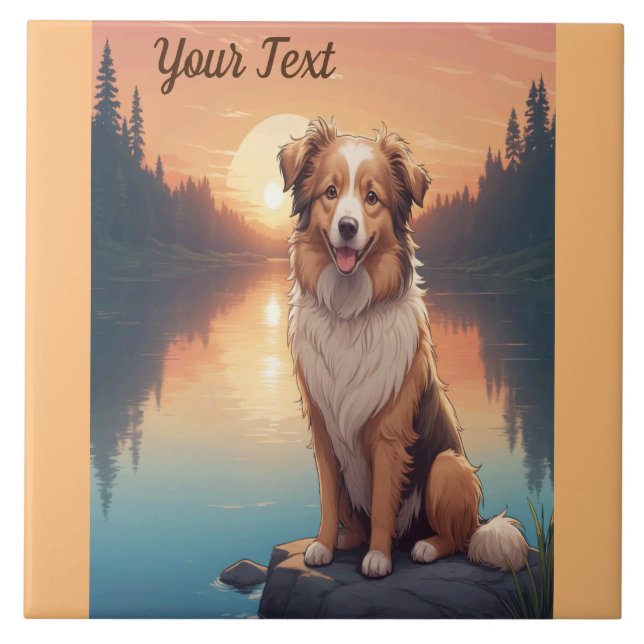 Collie Shepherd av Sjö Kakelplatta (Framsidan)