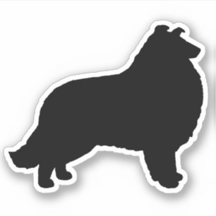 Collie Silhouette Hund aveln Vinyl Sticker Klistermärken