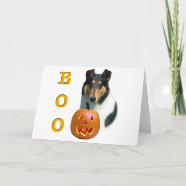 Collie (slät) Boo Helgkort (Framsida)
