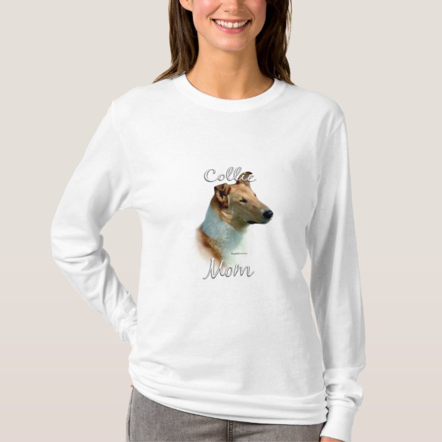 Collie (slät) Mamma 2 T Shirt (Framsida)