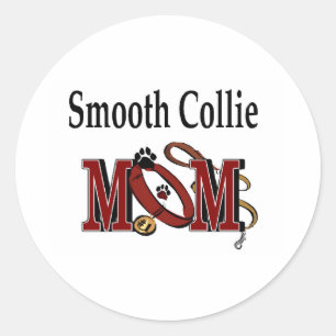 Collie Smooth Mamma Sticker Runt Klistermärke