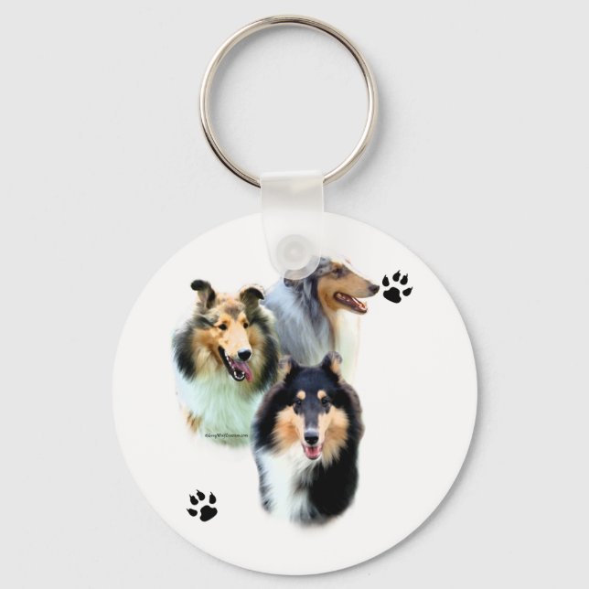 Collie Trio - nyckelkedja Nyckelring (Framsida)