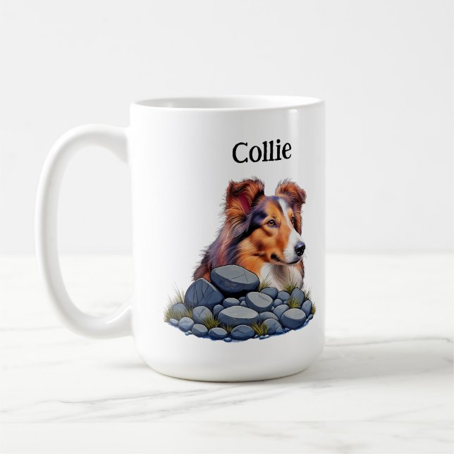 COLLIE - vi älskar collies Kaffemugg (Vänster)