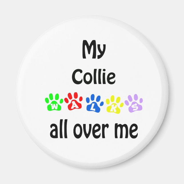 Collie Walks Design Magnet (Framsidan)
