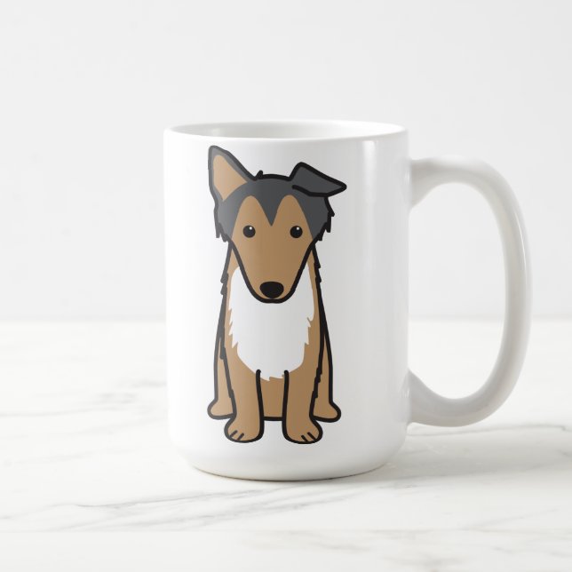 Colliehundtecknad Kaffemugg (Höger)