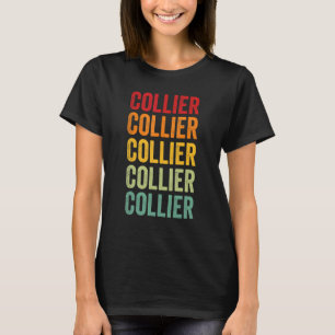 Collier County Florida Rainbow Text Design T Shirt