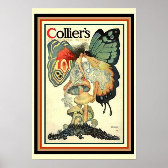 Colliers tidskrift 1910 Art nouveau Cover 13 x 19 Poster (Framsidan)