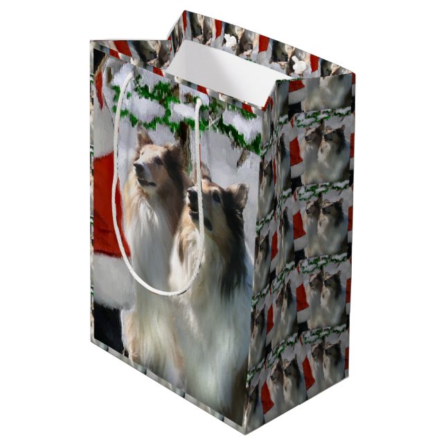 Collies och Santa jul (Baksidan Vinklad)