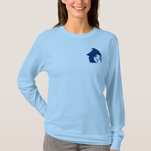 ColliesWithoutBorders logo on long sleeve shirt T (Framsida)