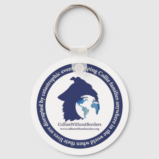 ColliesWithoutBorders logotyp Nyckelring (Framsida)