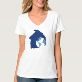 ColliesWithoutBorders logotyp på en V-ringad t-shi T Shirt
