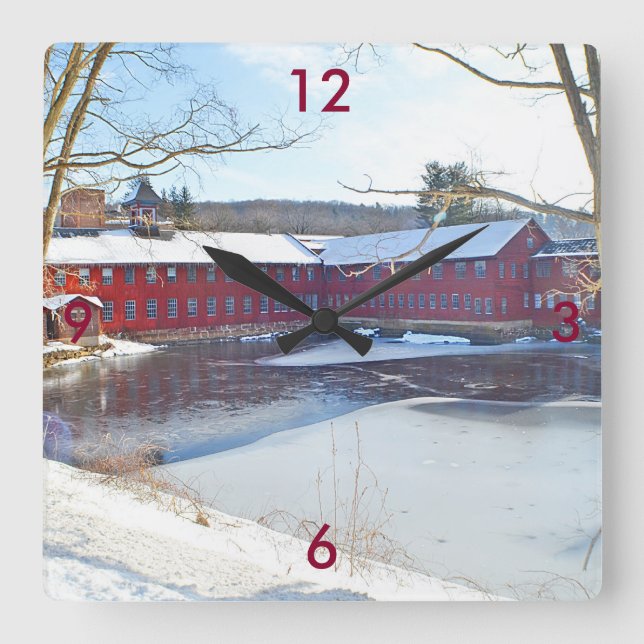 Collins Company Wall Clock Fyrkantig Klocka (Framsida)