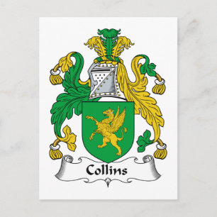 Collins familjevapen vykort