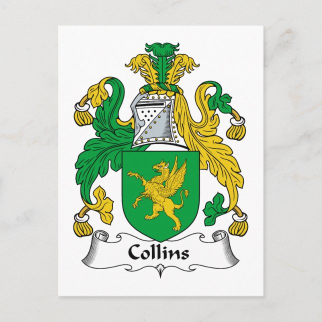 Collins familjevapen vykort (Framsida)