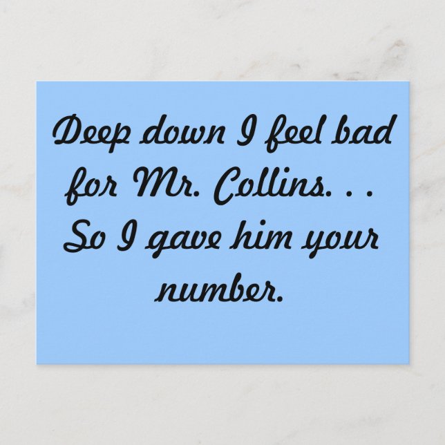 Collins Postcard Vykort (Framsida)