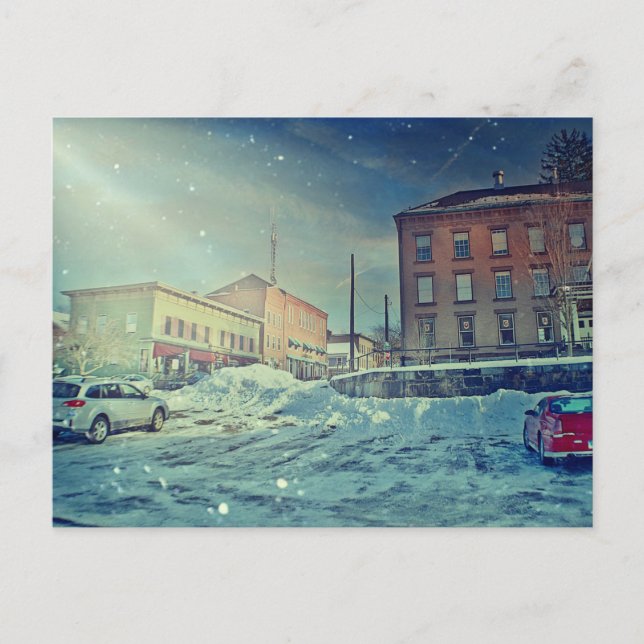 Collinsville Winter Scene Vykort (Framsida)