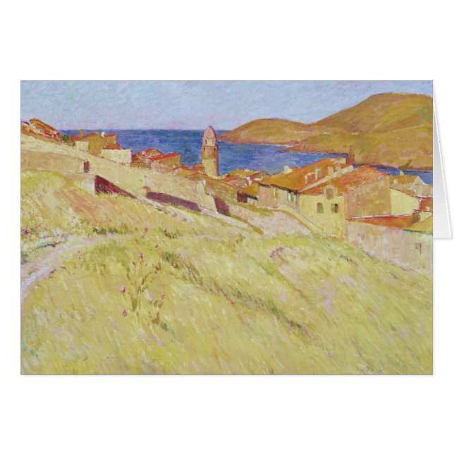 Collioure landskap hälsningskort (Framsidan Horizontal)