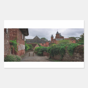 Collonges-la-Rouge rektangulär klistermärke för