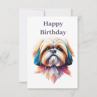 Collorfull Shih Tzu-kort Tack Kort
