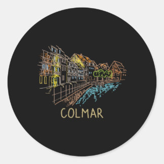 Colmar City Frankrike for Runt Klistermärke
