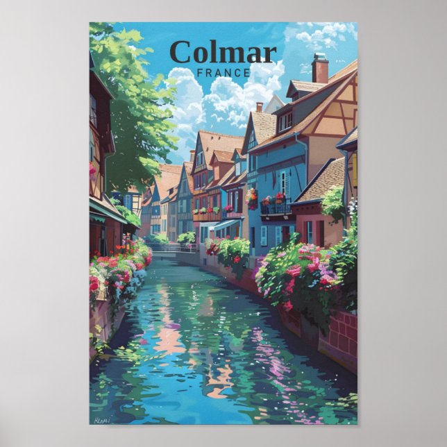 Colmar Frankrike Art Vintage resor Poster (Framsidan)
