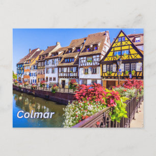 Colmar, Frankrike Petite Venice Vatten Canal Vykort
