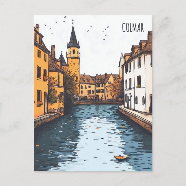 Colmar Frankrike Resa Vykort (Framsida)