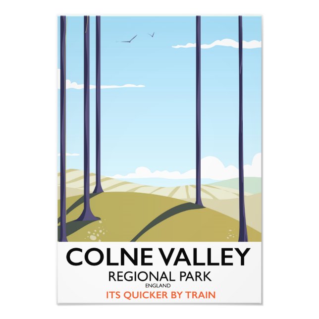Colne Valley Regional Park England poster järnväge (Framsidan)