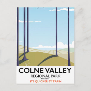 Colne Valley Regional Park England poster järnväge Vykort
