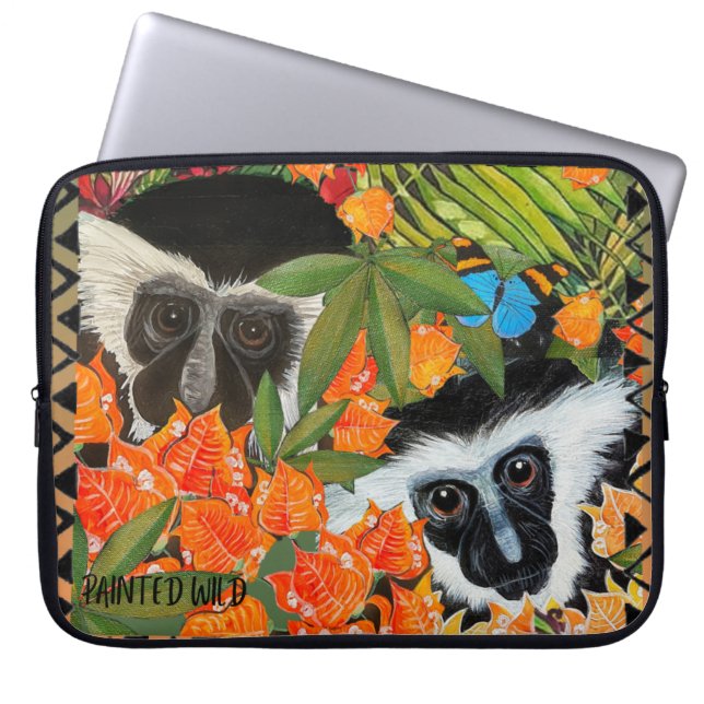 Colobus Friends Laptop Fodral (Framsidan)