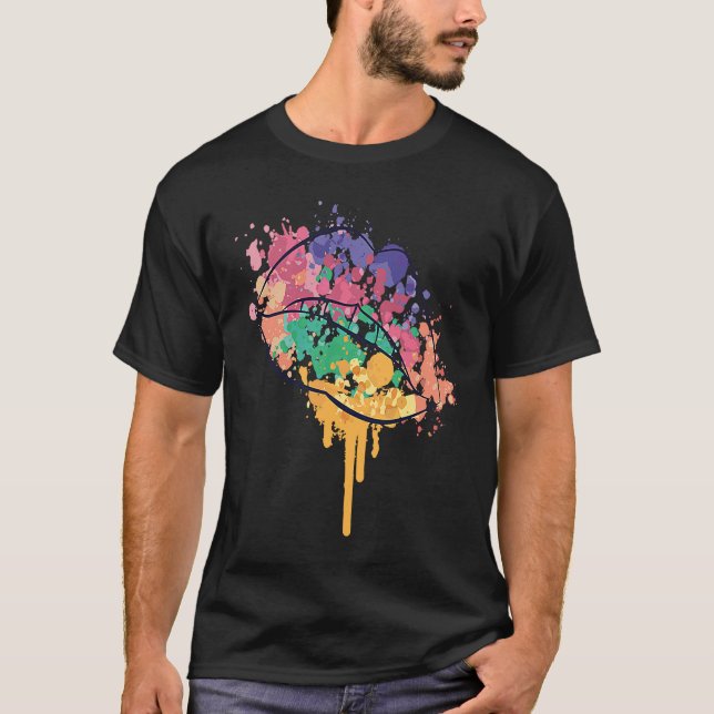 Colofrul Lips Sexy T Shirt (Framsida)