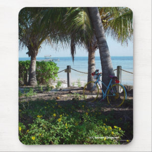 Coloful cykel & hav Mousepad Musmatta
