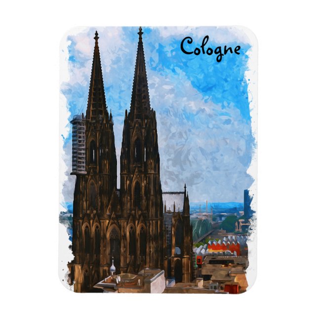 Cologne cathedral Germany travel Magnet (Vertikal)