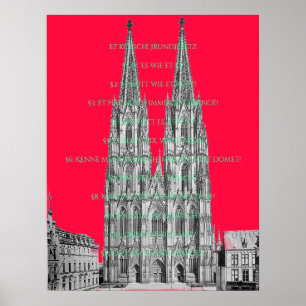 Cologne Dome Köln Kölsches Grundgesetz Poster