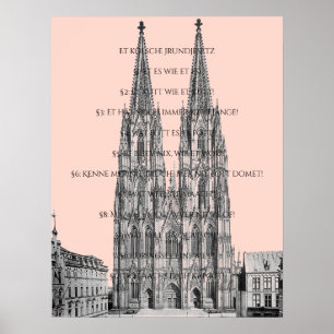 Cologne Dome Köln Kölsches Grundgesetz Poster