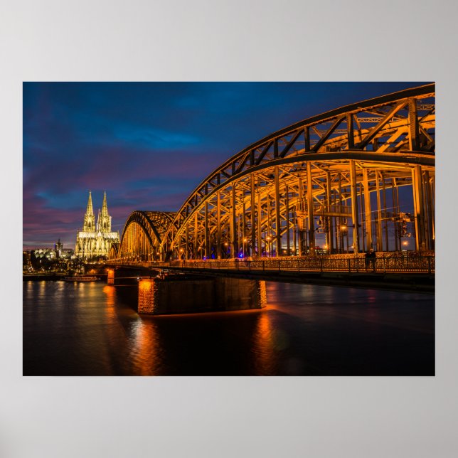 Cologne Hohenzollern Bridge Poster (Framsidan)