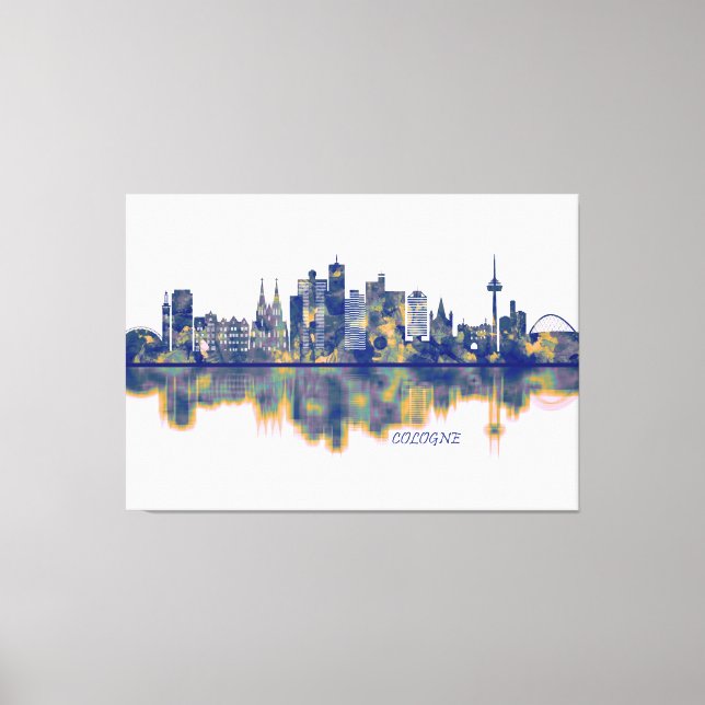 Cologne Skyline Canvastryck (Framsida)