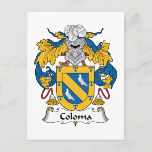 Coloma Family Crest Vykort