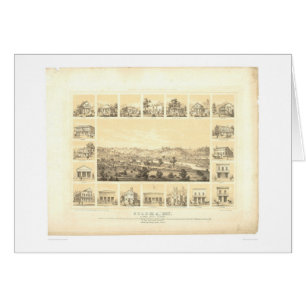 Coloma panorama- karta 1857 (0423A) för CA. Hälsningskort