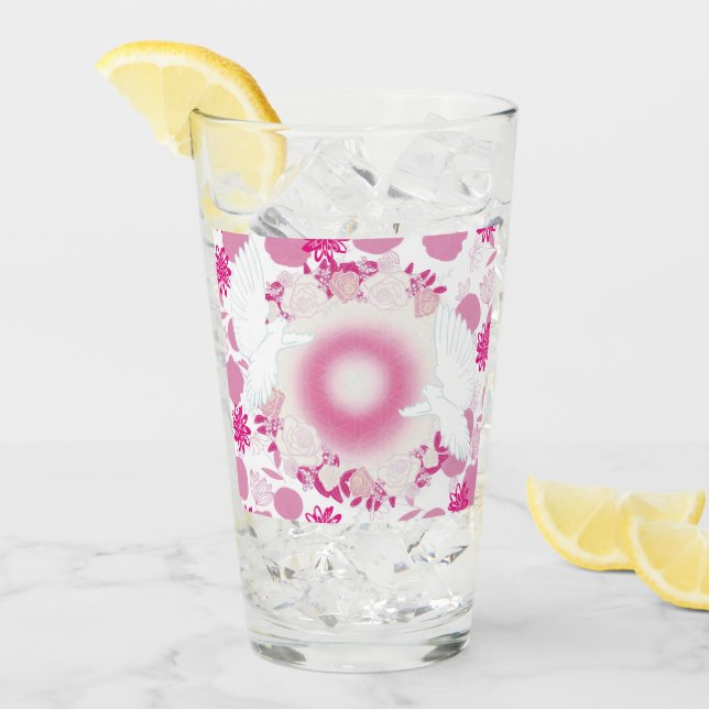 colombe à fleurs glaskopp (Framsida Ice)