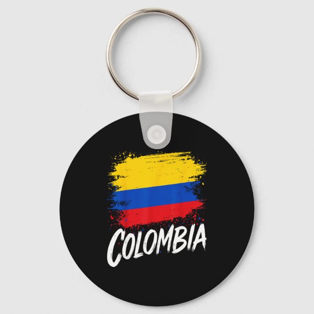 Colombia Älskare Colombiansk Flagga  Nyckelring (Framsida)