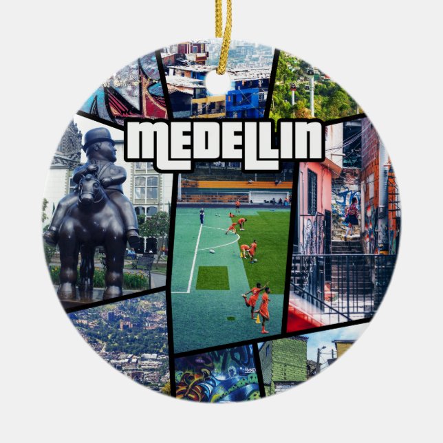 Colombia Antioquia Medellin Julgransprydnad Keramik (Framsidan)