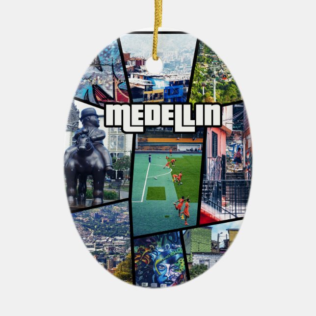 Colombia Antioquia Medellin Julgransprydnad Keramik (Framsidan)