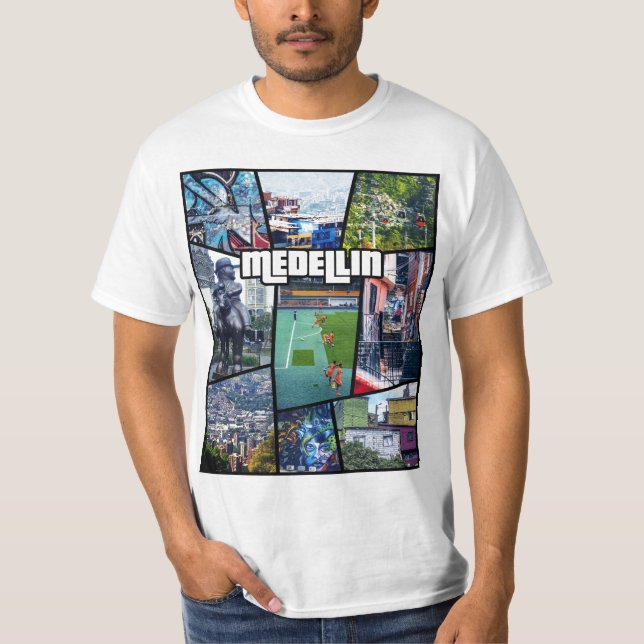 Colombia Antioquia Medellin T Shirt (Framsida)