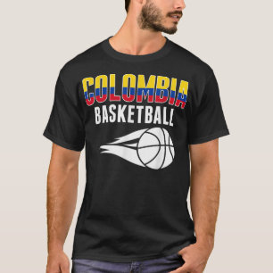 Colombia Basketball Fläkt Jersey Colombia Flagga S T Shirt