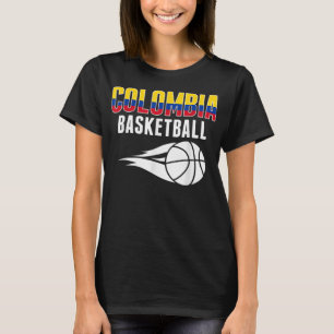 Colombia Basketball Fläkt Jersey Colombia Flagga S T Shirt
